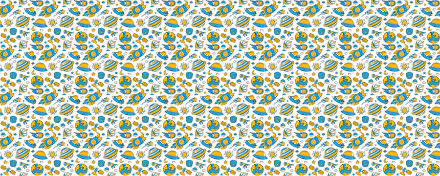 space Seamless Pattern 01 - 1