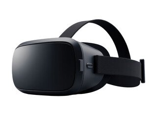 A detailed view of virtual reality headset on a plain white background