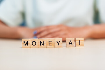 Exploring money and ai business innovations in technology modern office close-up perspective