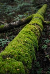 moss on a tree trunk