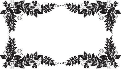 Vintage Floral Botanical Frame Illustration
Elegant Black & White Flower Border Design
Classic Botanical Wreath Frame Art