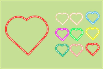 Vibrant Neon Heart Concepts for Modern Design