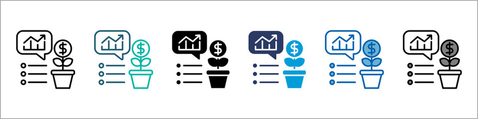 Growth Single Icon Pack Multistyle © sofiah22