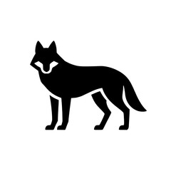 black wolf vector illustration