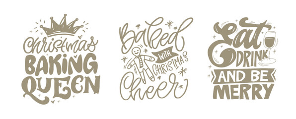 Hello 2026. Merry Christmas and Happy New 2026 Year - cute hand drawn doodle lettering postcard.  Holly Jolly, Tis the season.