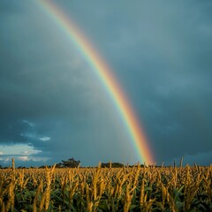 Obraz premium rainbow over the field