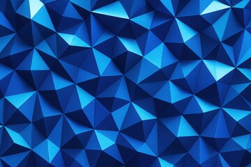 Deep blue 3D polygon low poly abstract background with modern faceted geometric gradient texture