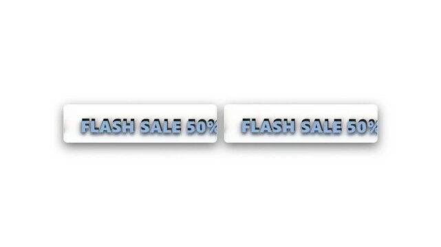Flash Sale 50 Off Promotional Banner Animation for E-commerce and Retail Marketing Campaigns.