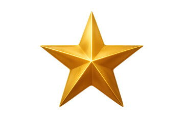 Obraz premium Golden star symbolizing excellence, achievement, victory, and premium quality, isolated on a transparent background