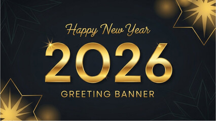 High-tech digital background for a Happy New Year 2026 celebration, the New Year.
