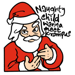 santa claus with upset face