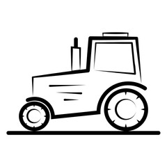 Tractor vector icon 