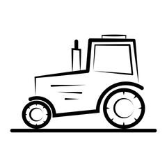 Tractor vector icon 