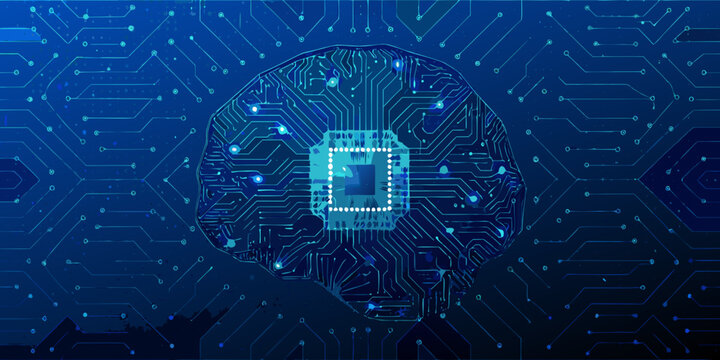 Digital brain interface a futuristic concept of artificial intelligence and technology