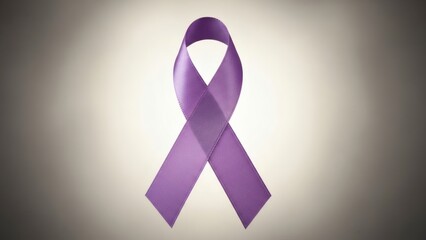 Purple awareness ribbon symbolizing support and solidarity  for March of Dimes Birth Defects Prevention Month