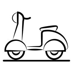  Scooter vector icon