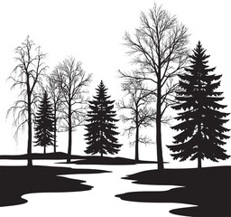 Fototapeta premium trees in winter
