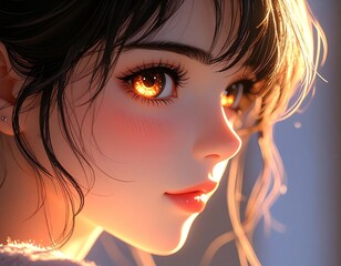 &ldquo;Amber Eyes in a Blush of Light&rdquo;