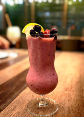 Mixed berry smoothie - a refreshing drink.