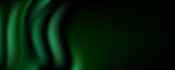 Silk emerald drape for Wallpaper. Green natural background with soft folds. Fresh green color.