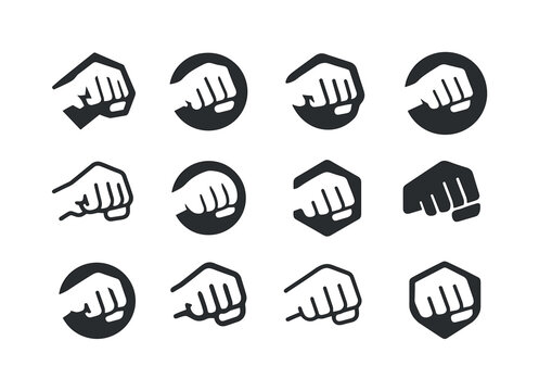 Body Combat Icons. body combat. Icon set. Set Logo of body comba