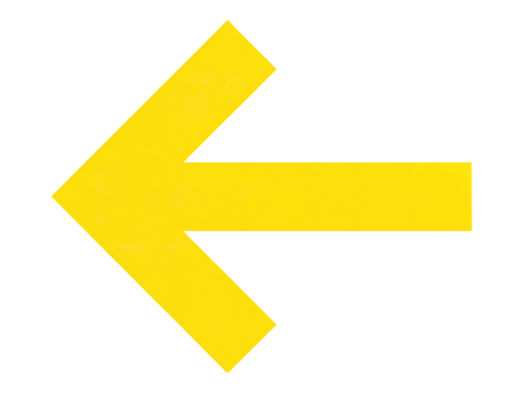 A simple, bright yellow arrow pointing to the right, png element isolated on transparent background - Powered by Adobe