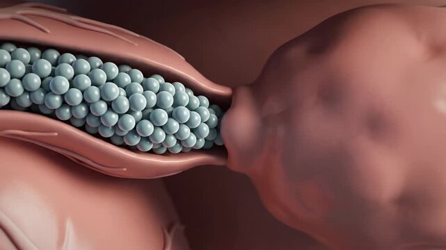 Medical Visualization: Human Appendix with Internal Structures