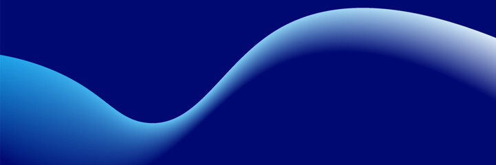 Smooth flow of wavy shape with gradient vector abstract background, dark blue design curve line energy motion, relaxing music sound or technology. poster