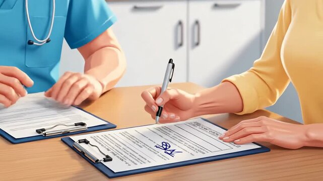 Medical Consultation Between Doctor and Patient for Health Evaluation Workup in Modern Clinic