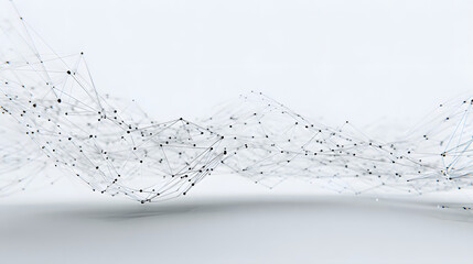 Dynamic abstract network design modern studio digital art minimalist aerial view innovation concept