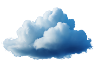 blue cloud, clipart illustration png element isolated on transparent background