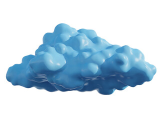 blue cloud, clipart illustration png element isolated on transparent background