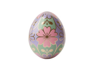 Easter egg painted in different colors 3d render, illustration png element isolated on transparent background