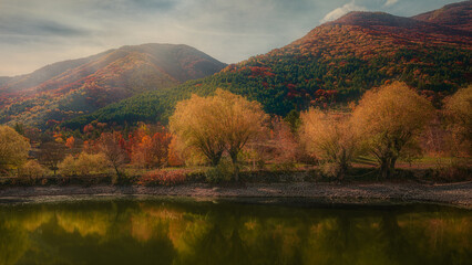 Peaceful Mountain Landscape in Autumn