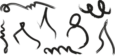 Abstract expressionist drawing with various figurative elements