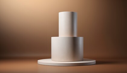 abstract podium background for product presentation. Sunshade shadow on white plaster wall. 3d rendering.