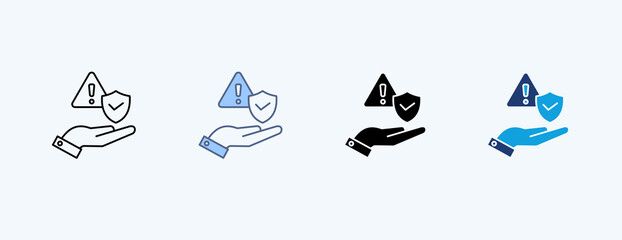 Risk Management Multiple Icon Illustration Vector