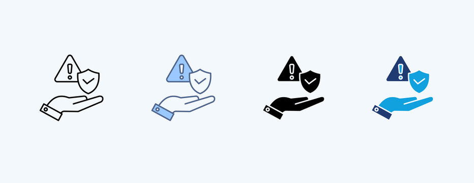 Risk Management Multiple Icon Illustration Vector