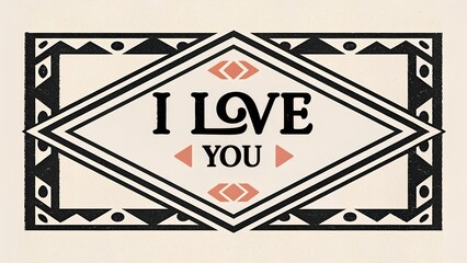I love you card design