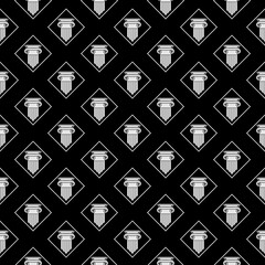 Obraz premium Column Pillar seamless pattern isolated on black background