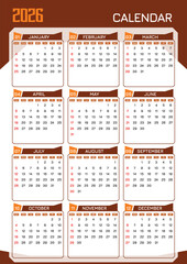 calendar template with abstract geometric design illustration