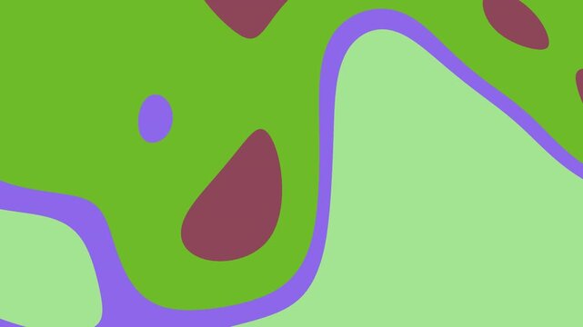 Abstract Green Purple Shapes Video Loop.
