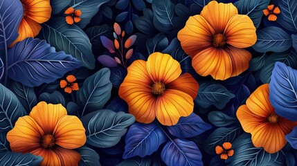Orange and Purple Flower Collage