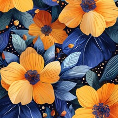 Orange and Purple Flower Collage