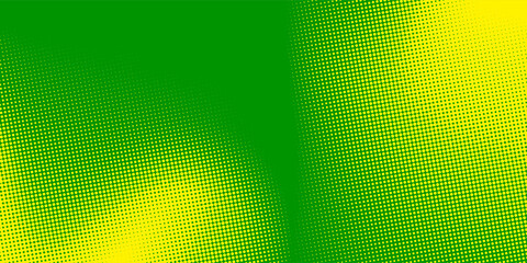 abstract dot pattern on green background. Yellow green halftone dots gradient pattern background texture.