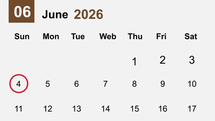 Calendar June 2026 Blank Template Digital Planner Weekly Schedule Organizer