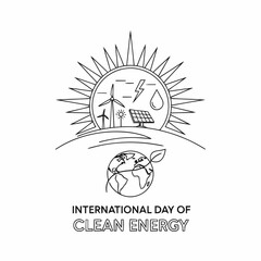 International Day of Clean Energy Illustration