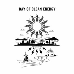 International Day of Clean Energy Illustration