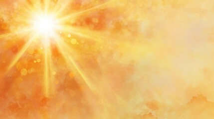 Obraz premium Sun Flare Haze Effect on Cream Background for Creative Design and Emotional Expression in Spring