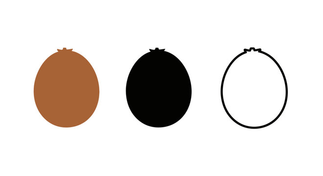 Minimalist illustration of three sets of fig leaf gourd silhouettes, Symbolizing natural tropical freshness, flat vector design illustration.